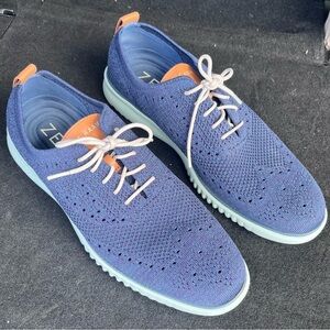 Men's Blue Knit Sneakers